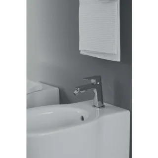 Ideal Standard Edge Bidetarmatur A7118AA mit Ablaufgarnitur, Ausladung 115 mm, verchromt