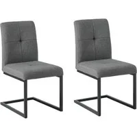 OTTO home Esszimmerstuhl Geranie Freischwinger, Schwingstuhl (Set, 2 St), mit 3D-Steppung, robustes Gestell, hochwertiger Stoff