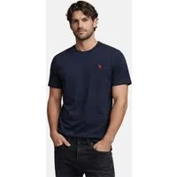 U.S. Polo Assn. T-Shirt USCaaleb – Herren Basic mit Rundhalsausschnitt 100 % Baumwolle mit weicher Haptik und leichtem Tragegefühl
