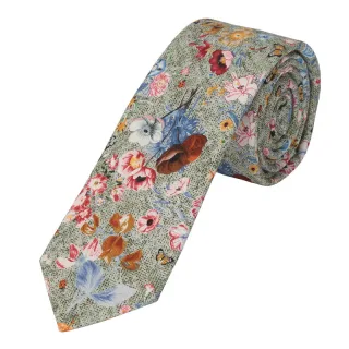 prince bowtie - Krawatte Blume 6cm m-grün - Gr. - OS