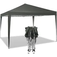 Woltu Faltpavillon, Pop-Up Pavillon aus Oxford Metallrahmen 3x3 m