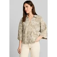 TOM TAILOR Langarmbluse Blusen & Shirts Oversize Bluse mit Blumen-Stickereien