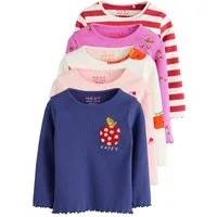 Next Langarmshirt Gerippte Langarmoberteile im 5er-Pack (5-tlg)