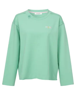 eiszeit - Sweatshirt Rundhals 1/1 Arm Motiv green multicolor - Gr. - 52