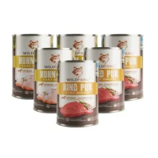 Wildfang Nassfutter Mix 6 x 400g - BARF Qualität