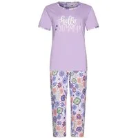 Rebelle Capri-Pyjama Modischer Damen Capri Pyjama (2 tlg) Baumwolle