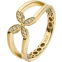 JOBO Goldring Ring Damenring, 333 Gold mit 12 Zirkonia