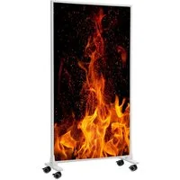 Könighaus Infrarotheizung Standgerät 1000W, Made in Germany, Rollenstandfüße mit Feststellbremse