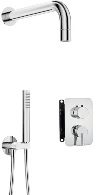 Neuesbad Serie 600 Oberfläche: chrom Unterputz Dusch-Set NB1BXYZ0QSM1