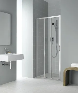 Kermi Gleittür Liga G3L 1200x1850, silber mattglanz ESG klar LIG3L120181AK