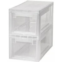 Kreher Aufbewahrungsbox Set: 2 x Schubladenbox Größe S, Volumen 7 Liter