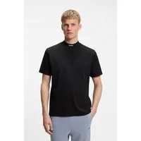 BOSS GREEN T-Shirt Tee Collar Relaxed Fit Stretch Jersey Baumwolle, Logo Centered, Rundhals