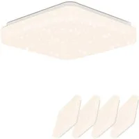 Nettlife LED Deckenleuchte Sternenhimmel Kinderzimmer 15W 21cm 3000K/4000K Weiß Deckenlampe, LED fest integriert, Kinderzimmer Deckenleuchte
