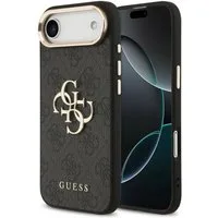 Guess Handyhülle GUESS Case für iPhone Air Metal Logo Gold Hülle Cover Schwarz