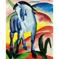 1art1 Poster Franz Marc Kunstdruck Bild - Blaues Pferd I, 1911 (50 x 40 cm)