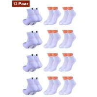 Cocain underwear Kurzsocken Damen Herren Sport Kurz Socken schwarz weiß dicke Frottee Sohle Baumwo (12-Paar) atmungsaktiv und feuchtigkeitsregulierend
