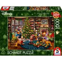 Thomas Kinkade Studios: Disney - Mickey & Minnie Trimming The Tree, Puzzle 1000 Teile