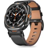 TECH PROTECT Smartwatch-Armband für Samsung Galaxy Watch Ultra (47 mm), Elegantes Echtlederarmband mit Aluminiumanschlüssen