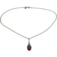 Mugello Gliederkette Bea Kette rot retro Geschenk nostalgisch altmodisch Weihnachten, Handgefertigter Modeschmuck, made in Germany