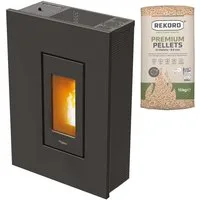 Pegaso Pelletofen Pegaso » Madison 5«, 2,5-5,2 kW raumluftunabhängig, 5,2 kW, Flurmodell, Abgang oben, hinten oder seitlich, WIFI optional