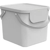 ROTHO Wäschekorb Albula Wäschesammler 40l mit Deckel, Kunststoff (PP recycelt), Aus rezykliertem Kunststoff