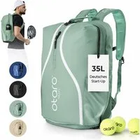 Otaro Tennisrucksack mit Schuhfach (35L), Padelrucksack für 2 Padel Schläger, Padeltasche (Perfekt durchdacht für Padel-Ausrüstung, mit Schlägerfach, Schuhfach, Laptopfach & Getränkehalter), wasserabweisender Padel Rucksack für Herren & Damen