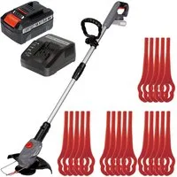 KRAFTIXX® Rasentrimmer-Deflektor KX-ART 1826 Li, Set 23-St. Inkl. 3,0 Ah Akku und Ladegerät), kompatibel mit Einhell Power X-Change Akkusystem