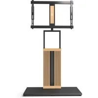 FITUEYES TV-Ständer TV-Standfuß mit verstellbarer Ablage, 55-88 Zoll, (bis 88,00 Zoll, höhenverstellbar, ±30° schwenkbar, aus Buchenholz)