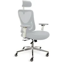 CLOUVOU Bürostuhl Ergonomisch, Schreibtischstuhl bis 150 kg - Testsieger (CleverSeat - Chefsessel für Arbeitszimmer, 4D Chrom-Metallarmlehne), Blade Wheels, Homeoffice, Gaming Stuhl, Drehstuhl