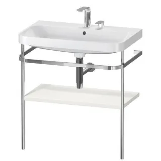 Duravit Happy D.2 Plus c-shaped Set mit Metallkonsole Nordic Weiß Seidenmatt 775x490x850 mm - HP4837 HP4837E3939