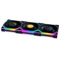UNI FAN SL120 LCD Wireless, Gehäuselüfter schwarz, 3er-Pack inkl. Controller, 120 mm