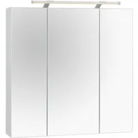 Schildmeyer Spiegelschrank Breite 70 cm, 3-türig, LED-Beleuchtung, Schalter-/Steckdosenbox