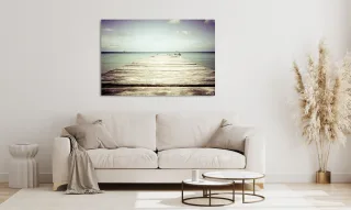 queence Acrylglasbild "Etzel" Meer  Meer Bilder  Schiffe  See  Seebilder  Seelandschaft  Sonnenuntergang  Spa  Spa Bilder  Steg  Strand 1 Stk. tlg. Fine Art-Print in Galeriequalität