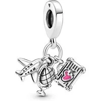 Pandora Bead 799435C01, Charm-Anhänger Flugzeug, Globus und Koffer