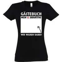 Youth Designz Print-Shirt Gästebuch 18. Geburtstag Damen T-Shirt mit Lustigen Print Geschenk mit coolen Logo für Frauen