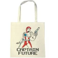 LOGOSHIRT Henkeltasche Baumwolltasche Captain Future, mit lizenziertem Print