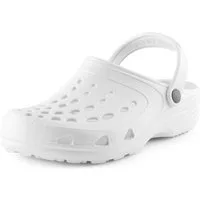 Ladeheid Damen und Herren leichte Eva Clogs mit Fersenriemen Gartenclogs Clog