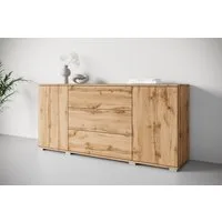 OTTO home Sideboard Kenia, Kommode für das Schlafzimmer/Wohnzimmer (1 St), Modernes Sideboard mit 3 Schubladen und 4 Fächern, Breite 150 cm