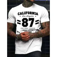 RMK T-Shirt Herren Shirt Rundhals Basic "California 87" aus Baumwolle