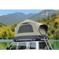 LVHOM aufblasbares Zelt Dachzelt, 220x145x133cm, dreieckiges Campingzelt, windbeständig, Personen: 3 (Zubehöre mit 1 Handpumpe, 1 Tragetasche, 10 Heringe, 2 Verstärkungsleinen, Bodenplatte und ausziehbarer Leiter, UPF50+/wasserdicht/winddicht/5 Min. 