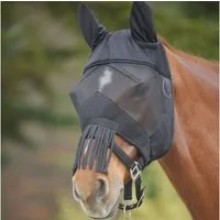 Waldhausen Fliegenmasken Waldhausen Fliegenmaske Premium mit Ohren und Nasenfransen
