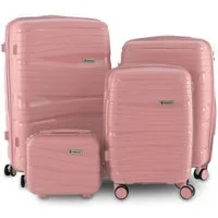 Berwin Trolleyset mit Beautycase Modell Torna Dusty Rose, 4 Rollen, (Set, 4 tlg., MS-19821)