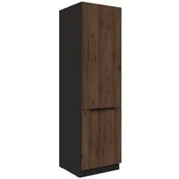 Küchen-Preisbombe Hochschrank 60 cm Küche MONZA Okapi Nußbaum Küchenzeile Küchenblock Einbauküche