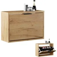 Planetmöbel Schuhschrank STIVIO Schuhschrank einreihig (Schuhschrank für Flur & Garderobe, Wandmontage oder Bodenstehend) passend für 4-6 Paar Schuhe