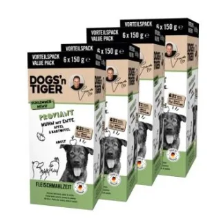 Dogs'n Tiger Proviant Multibox Huhn & Ente 24x150 g