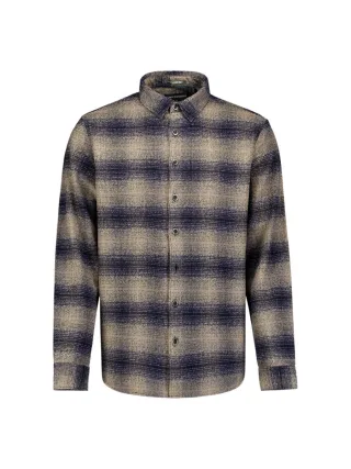 No Excess - Kariertes Flanellhemd blau - Gr. - M