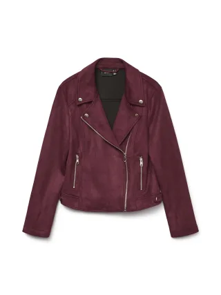 VERO MODA - VMJOSE SHORT FAUX SUEDE JACKET NOOS Windsor Wine - Gr. - S
