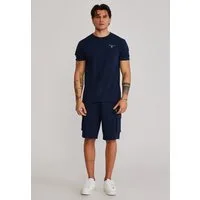 Siksilk Sweatanzug SikSilk Herren Navyblau T-Shirt and Shorts Set