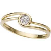 Firetti Goldring Schmuck Geschenk Gold 333 Teilweise mehrreihig, massiv, mit Brillanten