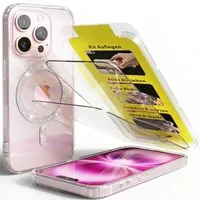 GreenHec Handyhülle Handyhülle iPhone 17 16 15 14 13 Pro Max Plus Glitzer Case Transparent 7 Zoll, Glänzend Magnetring, Transparent Hülle iPhone, GreenHec Clear Case